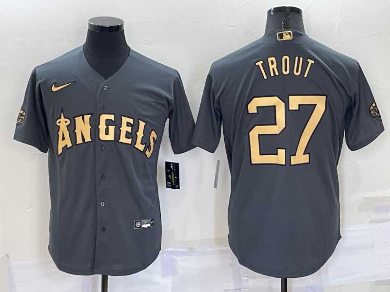 Los Angeles Angels #27 Mike Trout Grey 2022 All Star Stitched Cool Base Nike Jersey,We sell and wholesale Los Angeles Angels #27 Mike Trout Grey 2022 All Star Stitched Cool Base Nike Jersey on line form chian!